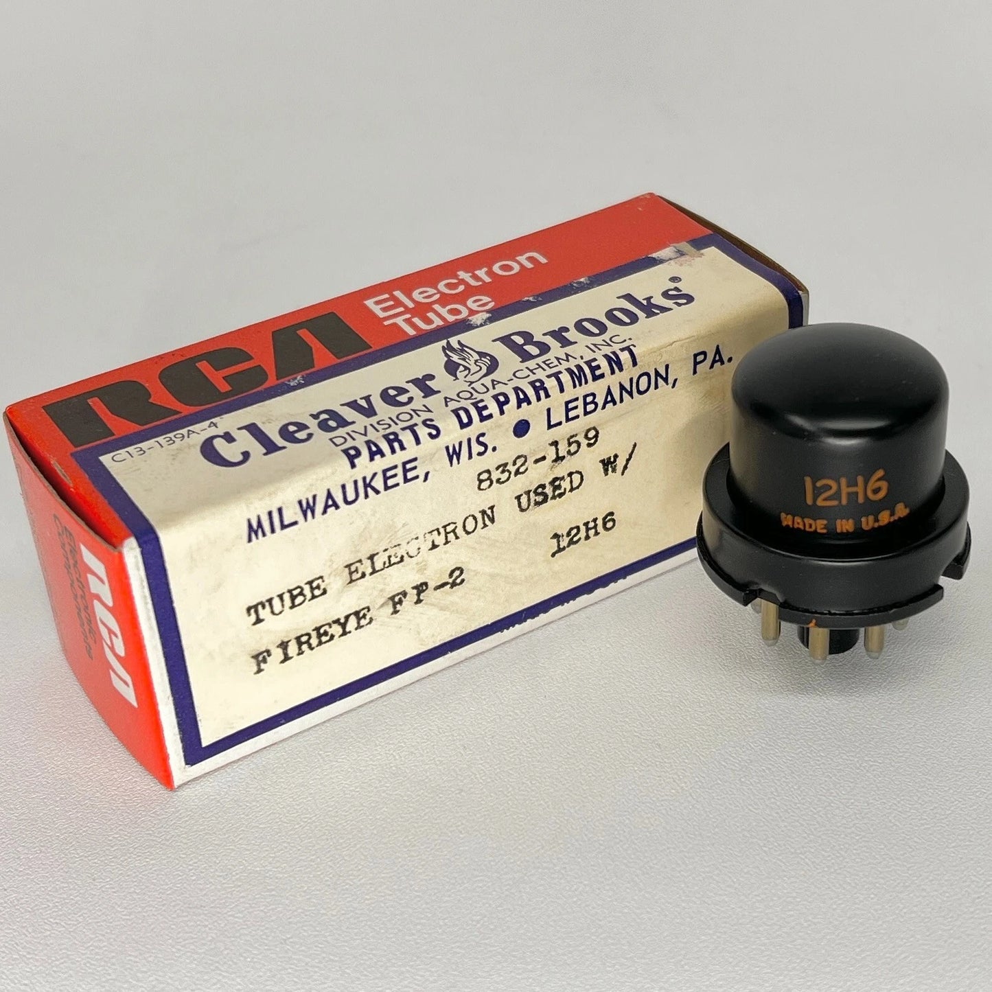 (1) Tested Strong 1970 RCA 12H6 Tube with Cleaver Brooks Box Code DE Diode (e)