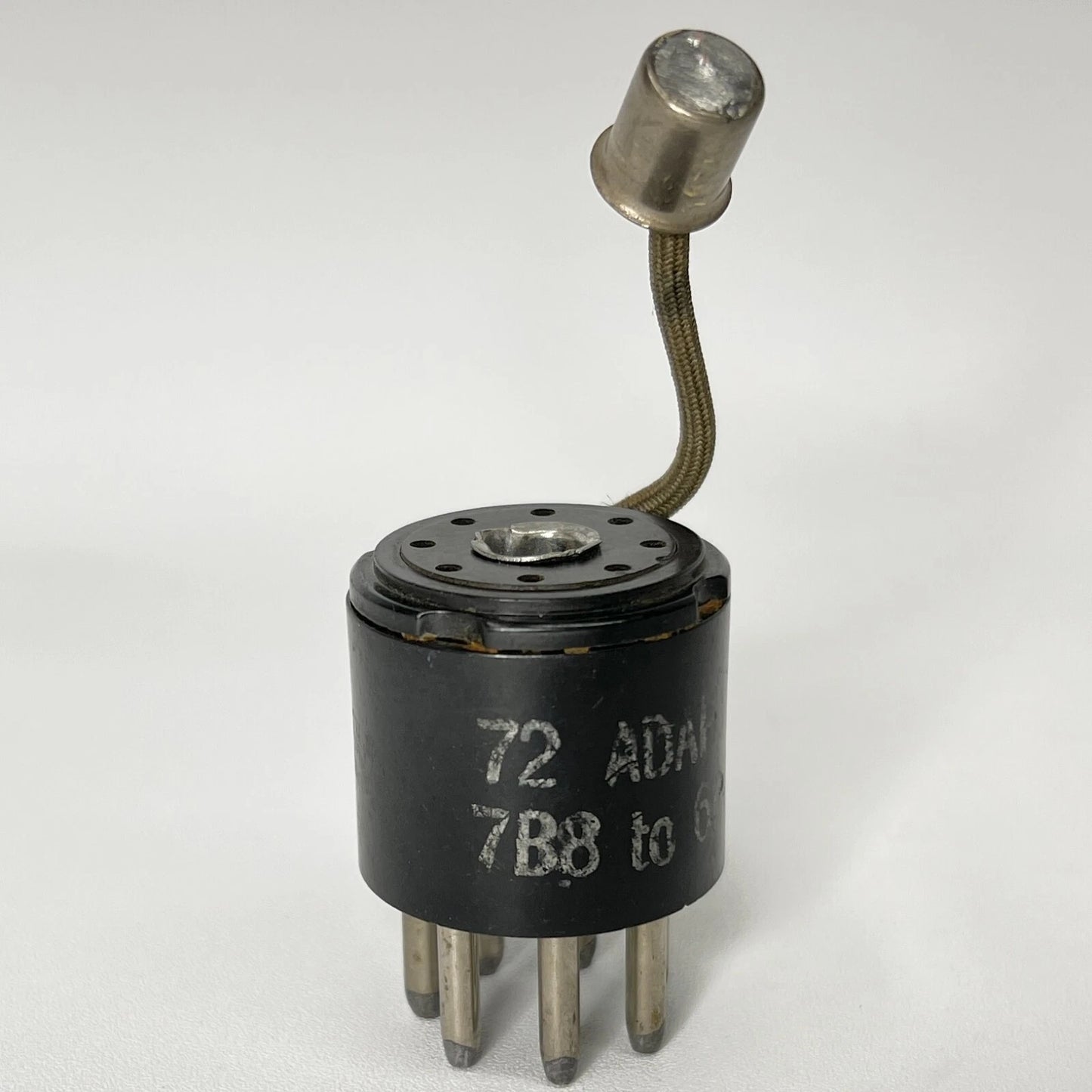 Vintage Adaptol No. 72 Tube Socket Adapter To Replace 6A7 Tube with 7B8 Tube