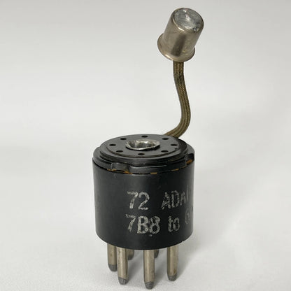 Vintage Adaptol No. 72 Tube Socket Adapter To Replace 6A7 Tube with 7B8 Tube