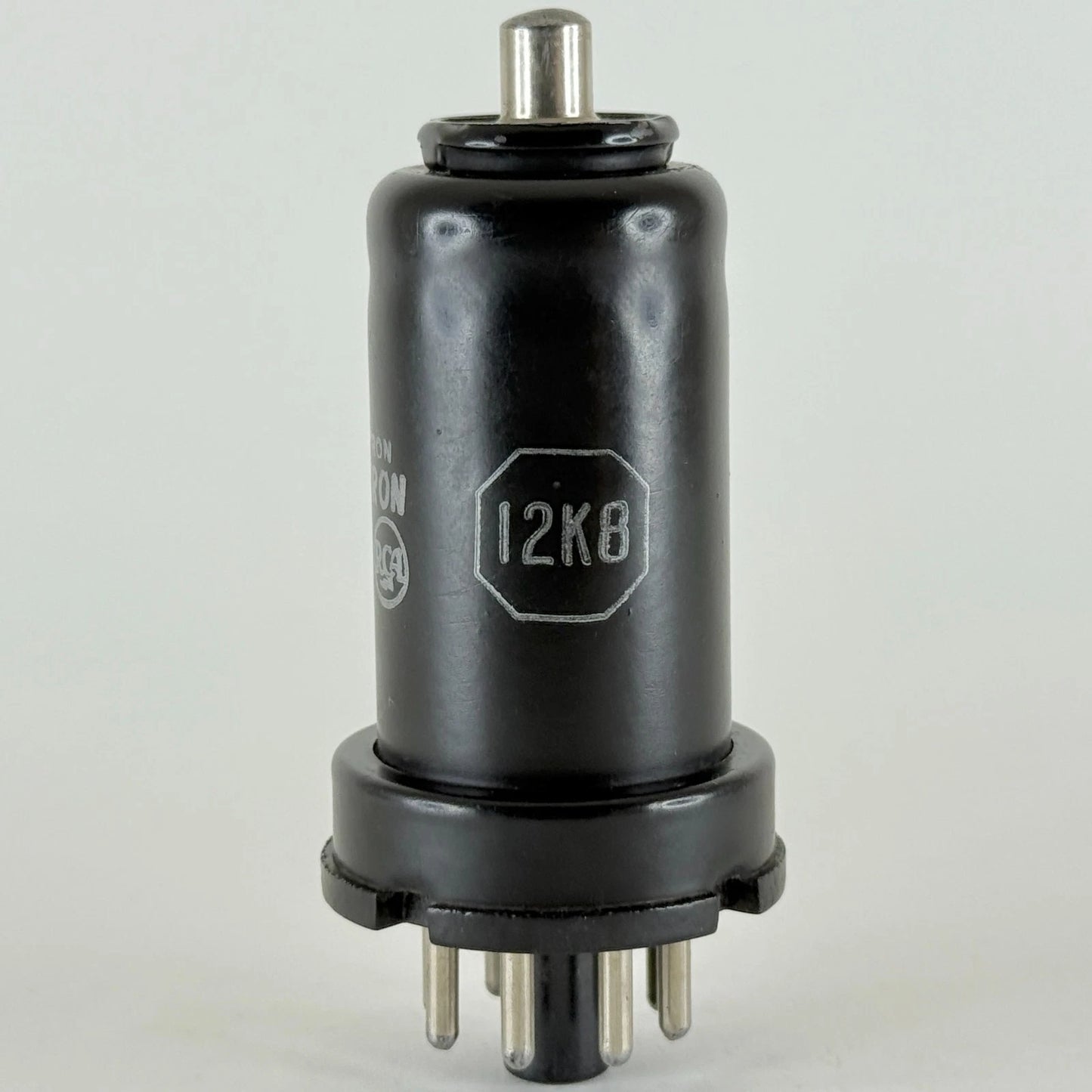 (1) Tested RCA 12K8 Tube Date Code 109 Black Metal Triode Hexode Converter Tube