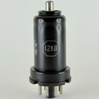 (1) Tested RCA 12K8 Tube Date Code 109 Black Metal Triode Hexode Converter Tube