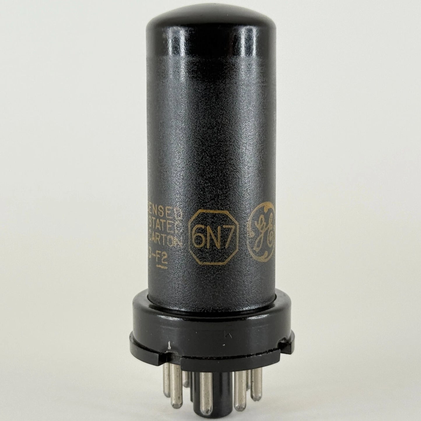 (1) Tested Balanced GE 6N7 Tube Date Code 43-F2 Medium Mu Twin Power Triode Tube