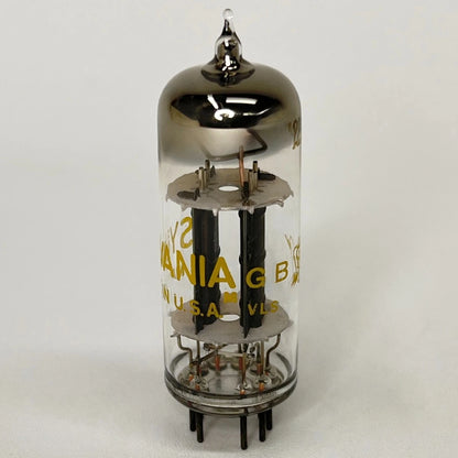 (1) Tested 1960 Sylvania 12BH7A Tube and Box Code GB VLS Gray Plates Twin Triode