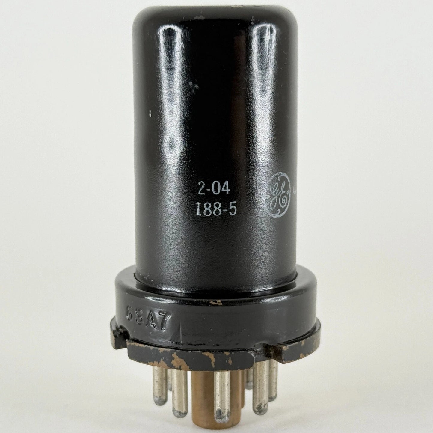 (1) Tested 1952 GE JAN CG 6SA7 Tube Code 2-04 JAN-CG-6SA7Y Pentagrid Converter