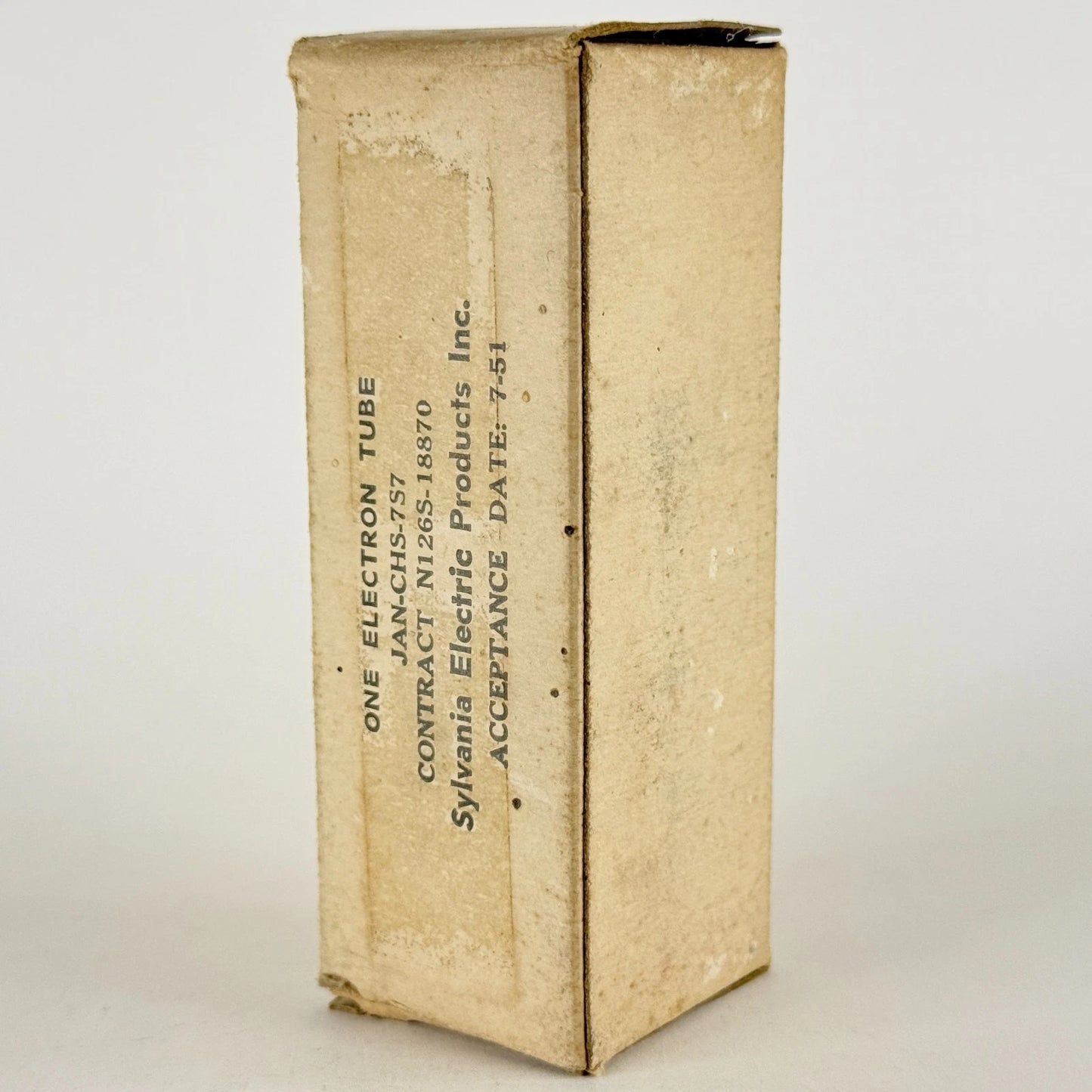 (1) Tested 1951 Sylvania JAN CHS 7S7 Tube and Box Code 126 Loctal Triode Heptode