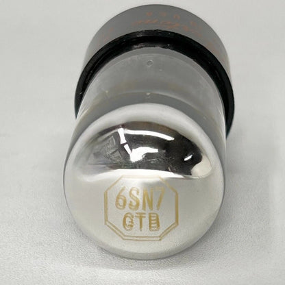(1) Tested Balanced Silvertone 6SN7GTB Tube Chrome Dome Gray Code BJH 6SN7GT