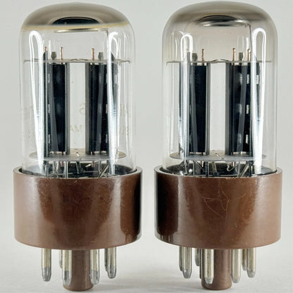 Matched Balanced Pair Sylvania JAN CHS 6SN7WGT Tubes Military 6SN7 WGT