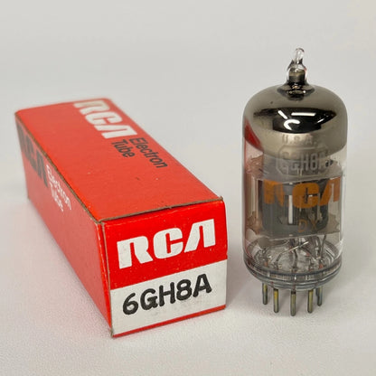 (1) Tested RCA 6GH8A Tube with Box Date Code DX Medium Triode Cutoff Pentode