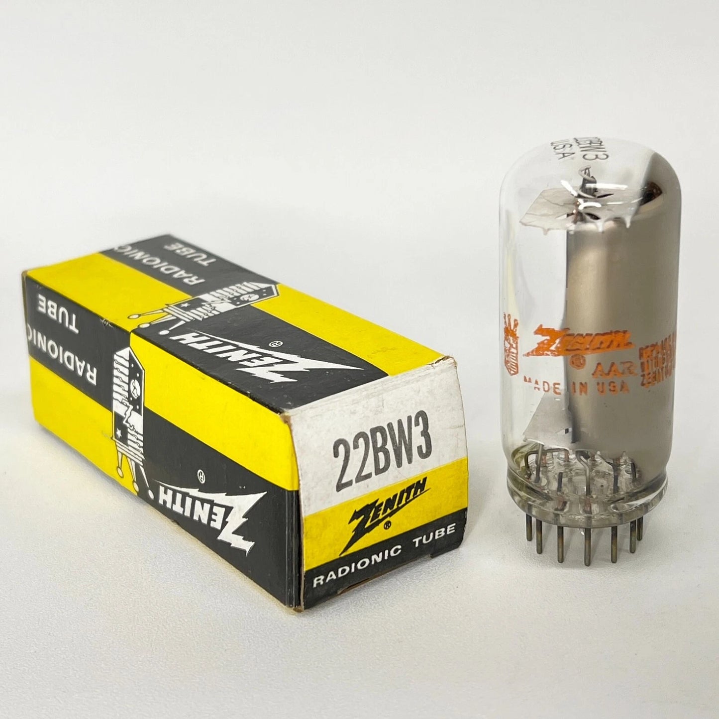 (1) Tested Zenith 22BW3 Tube with Box Date Code 304035 Vacuum Rectifier Tube