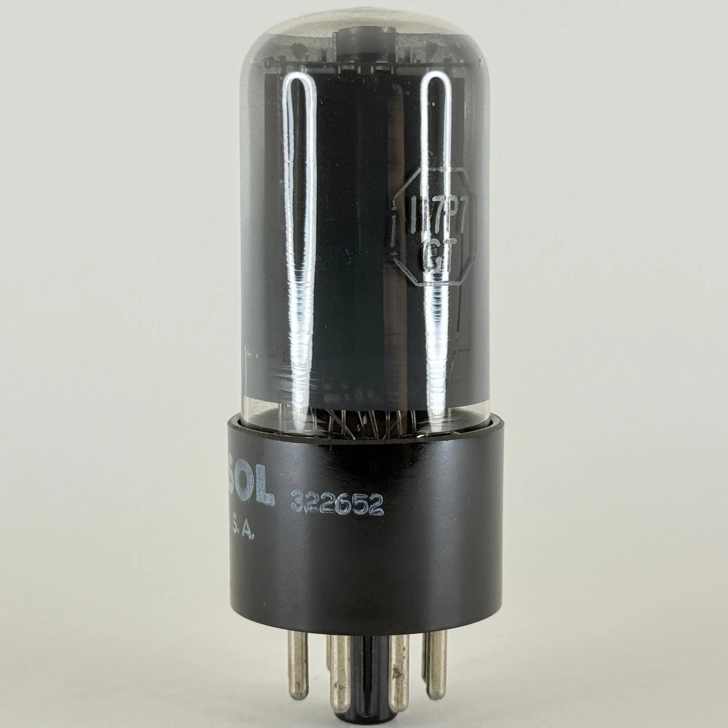 (1) Tested 1956 Tung Sol 117P7GT Tube Date Code 652 Beam Power Vacuum Tube
