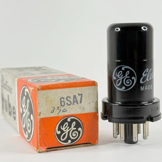 (1) Tested Strong GE 6SA7 Tube with Box Date Code 62-09 Pentagrid Converter Tube