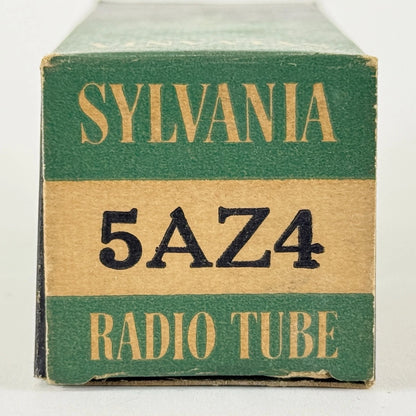 (1) Tested 1951 Sylvania 5AZ4 Tube with Box Code 1-52 Loctal Tube Rectifier (a)