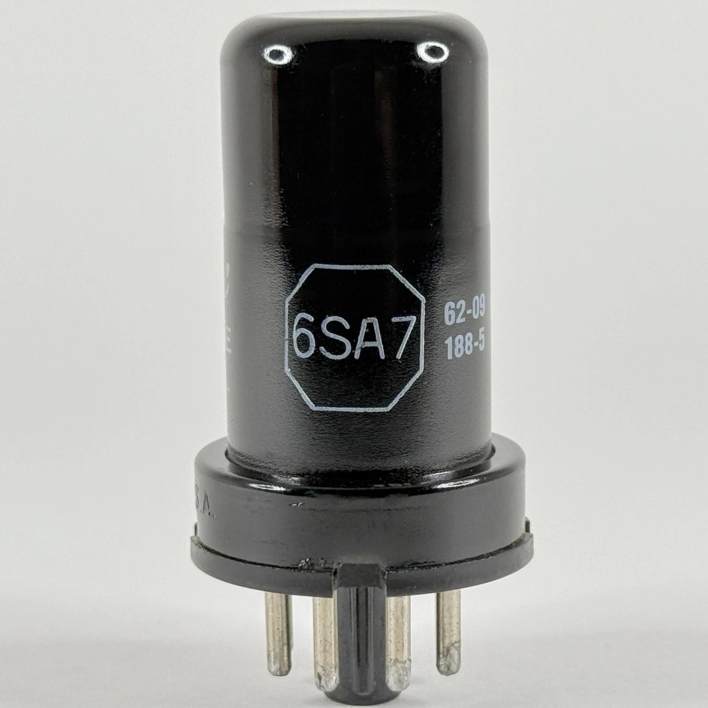 (1) Tested Strong GE 6SA7 Tube with Box Date Code 62-09 Pentagrid Converter Tube