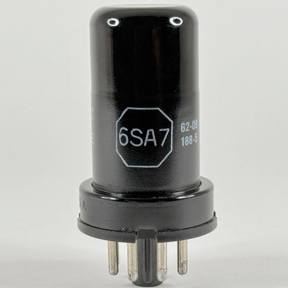 (1) Tested Strong GE 6SA7 Tube with Box Date Code 62-09 Pentagrid Converter Tube