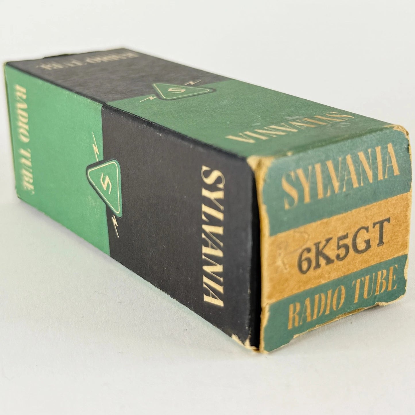 (1) Tested 1950 Sylvania 6K5GT Tube & Box Code 0-52 6K5 GT High Mu Triode Tube