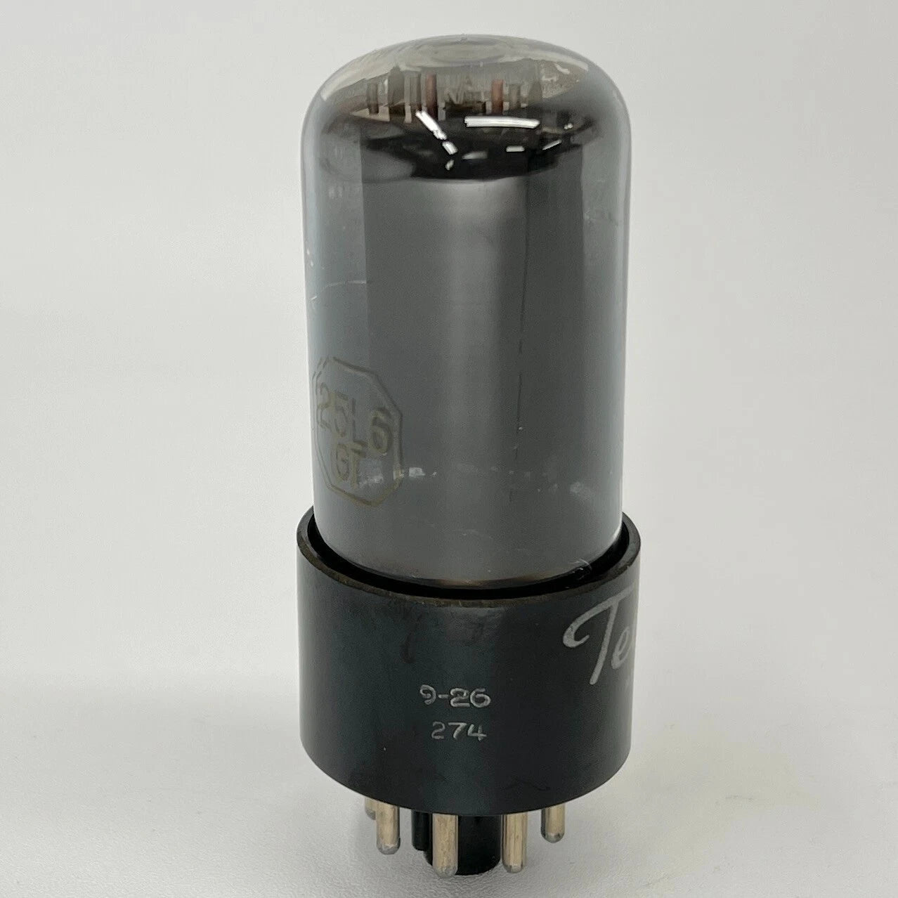(1) Tested Tele-Tone 25L6GT Tube Date Code 9-26 RCA EIA TeleTone 25L6 GT Tube