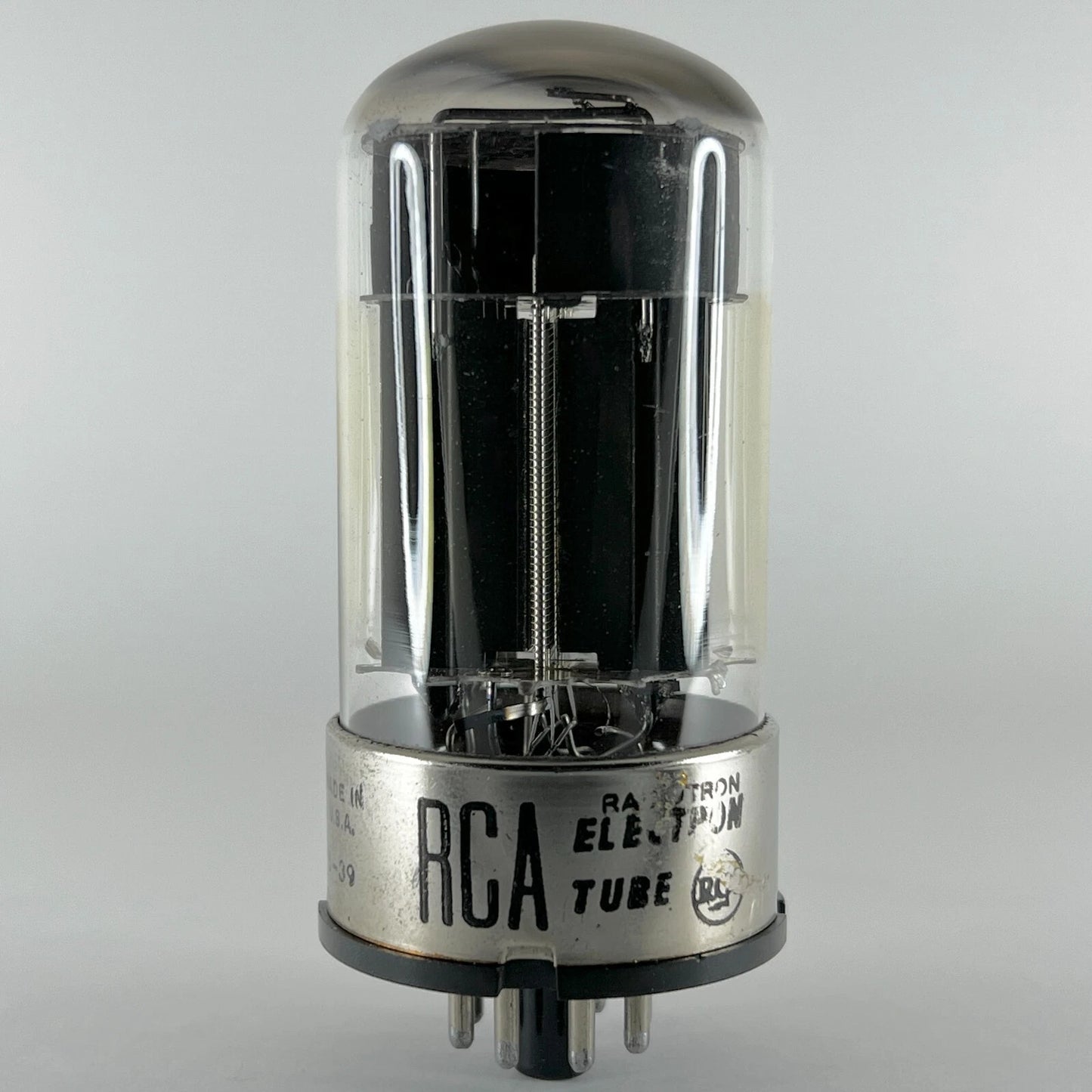 (1) Tested RCA 6080 Tube Code 5-39 Black Plate RCA 6080 Twin Triode Tube