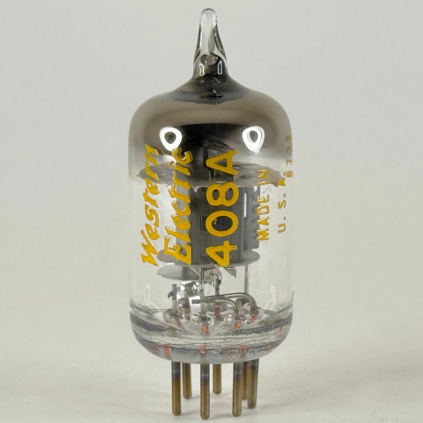 (1) Tested 1967 Western Electric 408A Tube Black Plates Square Getter Code 6739