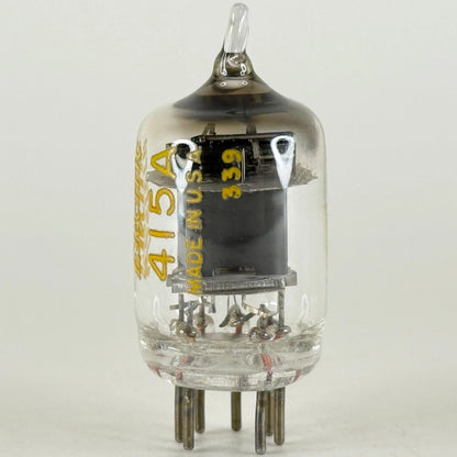 (1) Tested 1953 Western Electric 415A Tube Black Plate Square Getter Code 339