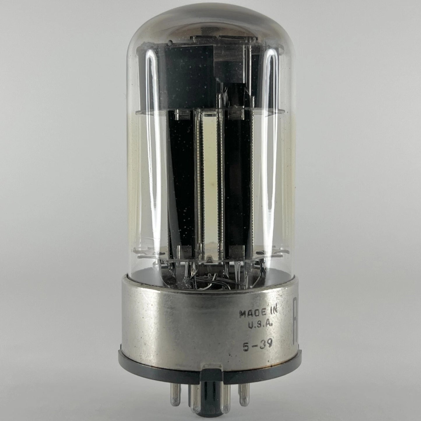 (1) Tested RCA 6080 Tube Code 5-39 Black Plate RCA 6080 Twin Triode Tube