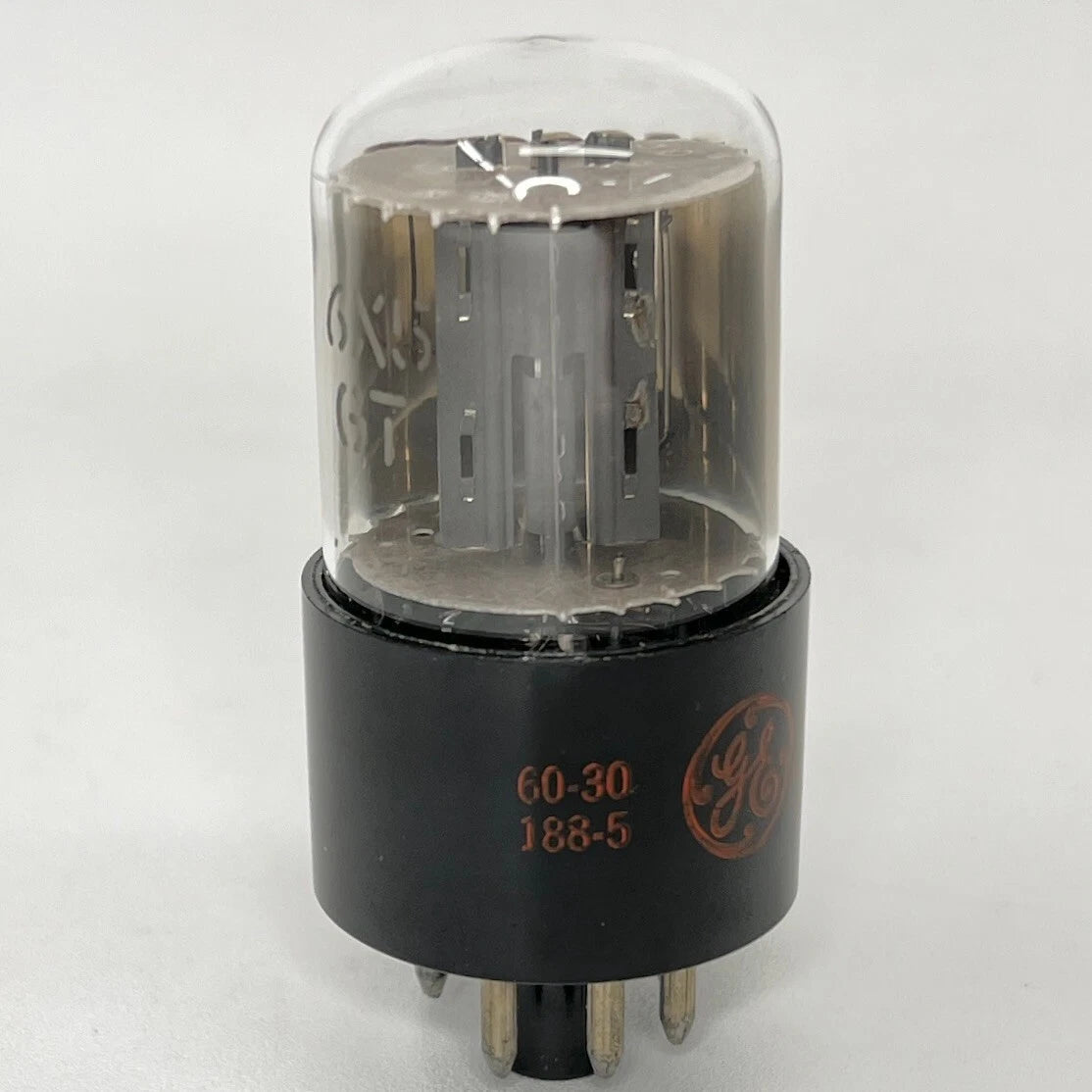 (1) Tested GE 6X5GT Tube Red Letter Base Date Code 60-30 6X5 GT Rectifier Tube