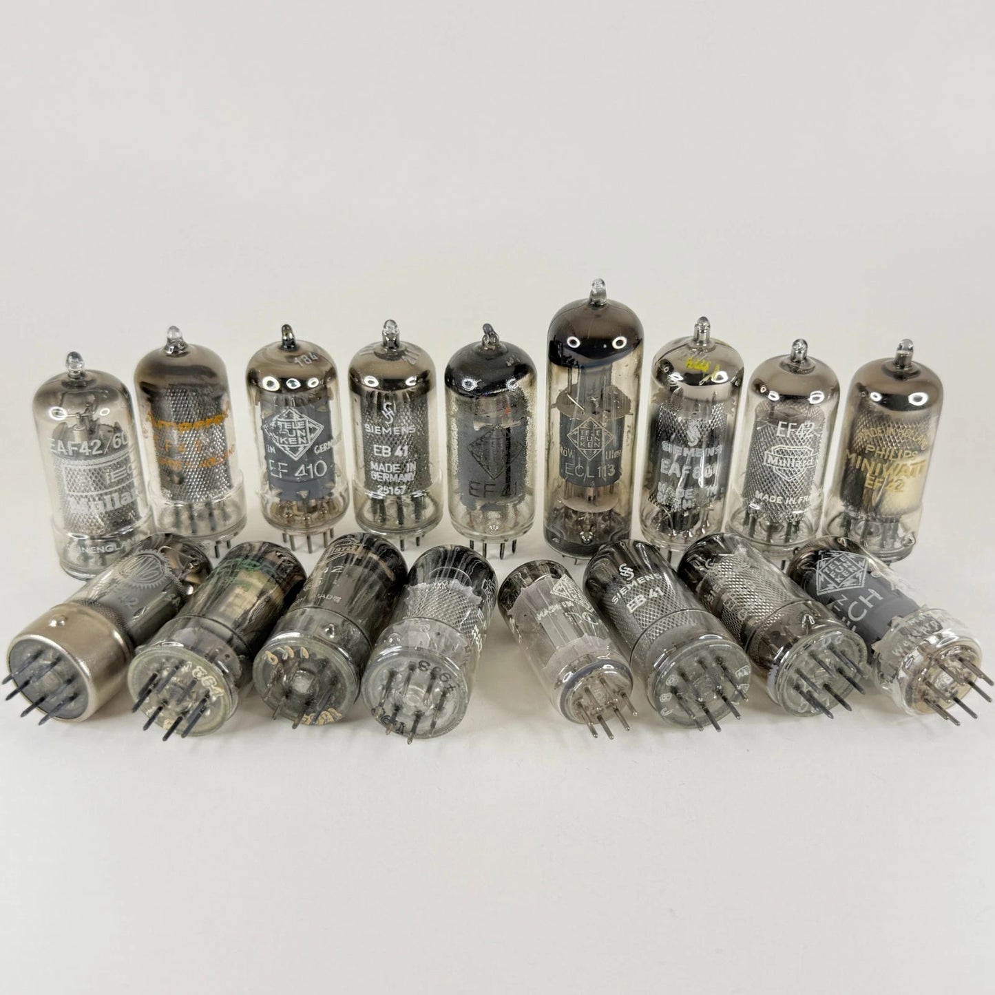 Lot of (17) UNTESTED Tubes Valves Telefunken Tubes Mullard Tubes Philips & More