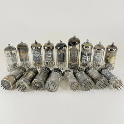 Lot of (17) UNTESTED Tubes Valves Telefunken Tubes Mullard Tubes Philips & More