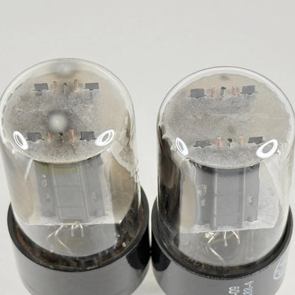 Tested Matched Pair GE 6SN7 GTA Tubes Copper Grid Posts Horseshoe 4-09 & 2-52