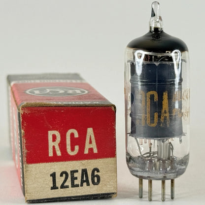 (1) Tested RCA 12EA6 Tube Black Plate with Box Date Code MB Pentode Tube (f)