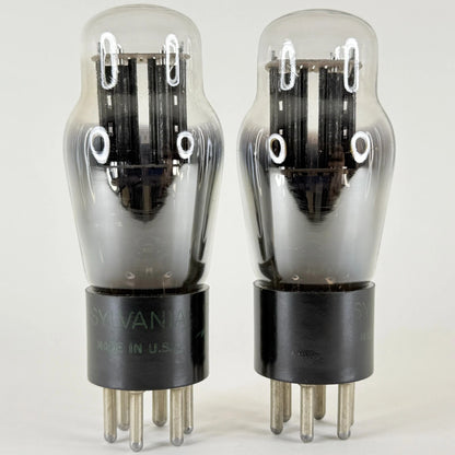 Tested Matched Pair Balanced 1956 Sylvania 25Z5 Tubes Boxes Codes 6-39 Rectifier