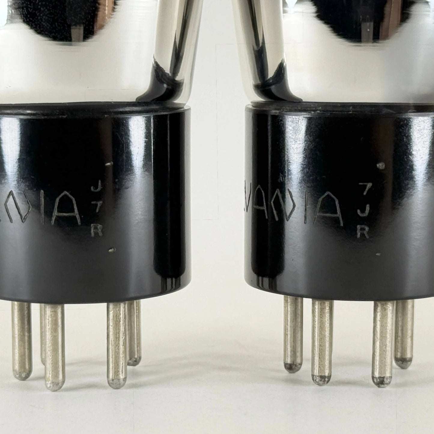 Tested Matched Balanced Pair Sylvania Type 24A Tubes Engraved Codes J7R & 7JR