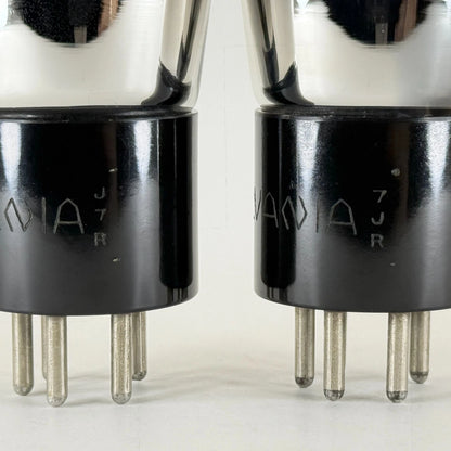 Tested Matched Balanced Pair Sylvania Type 24A Tubes Engraved Codes J7R & 7JR