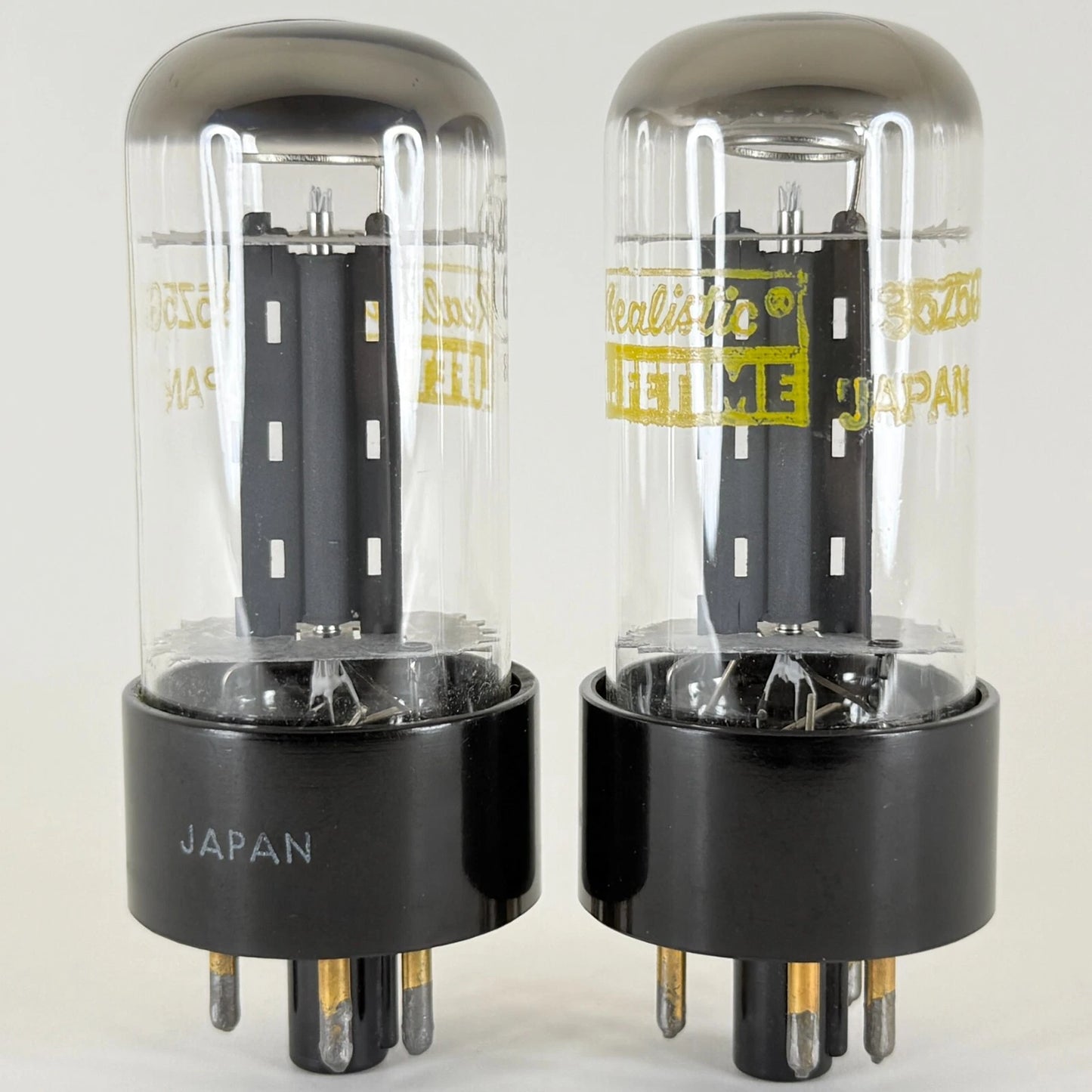 Tested Matched Pair Realistic 35Z5GT Tubes Gold Clad Japan with Boxes 35Z5 GT