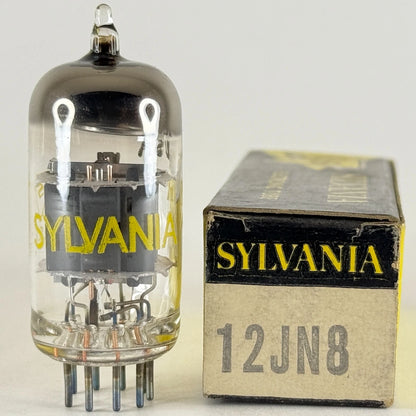 (1) Tested Sylvania 12JN8 Tube with Box Date Code NR AAA Triode Pentode Tube (b)