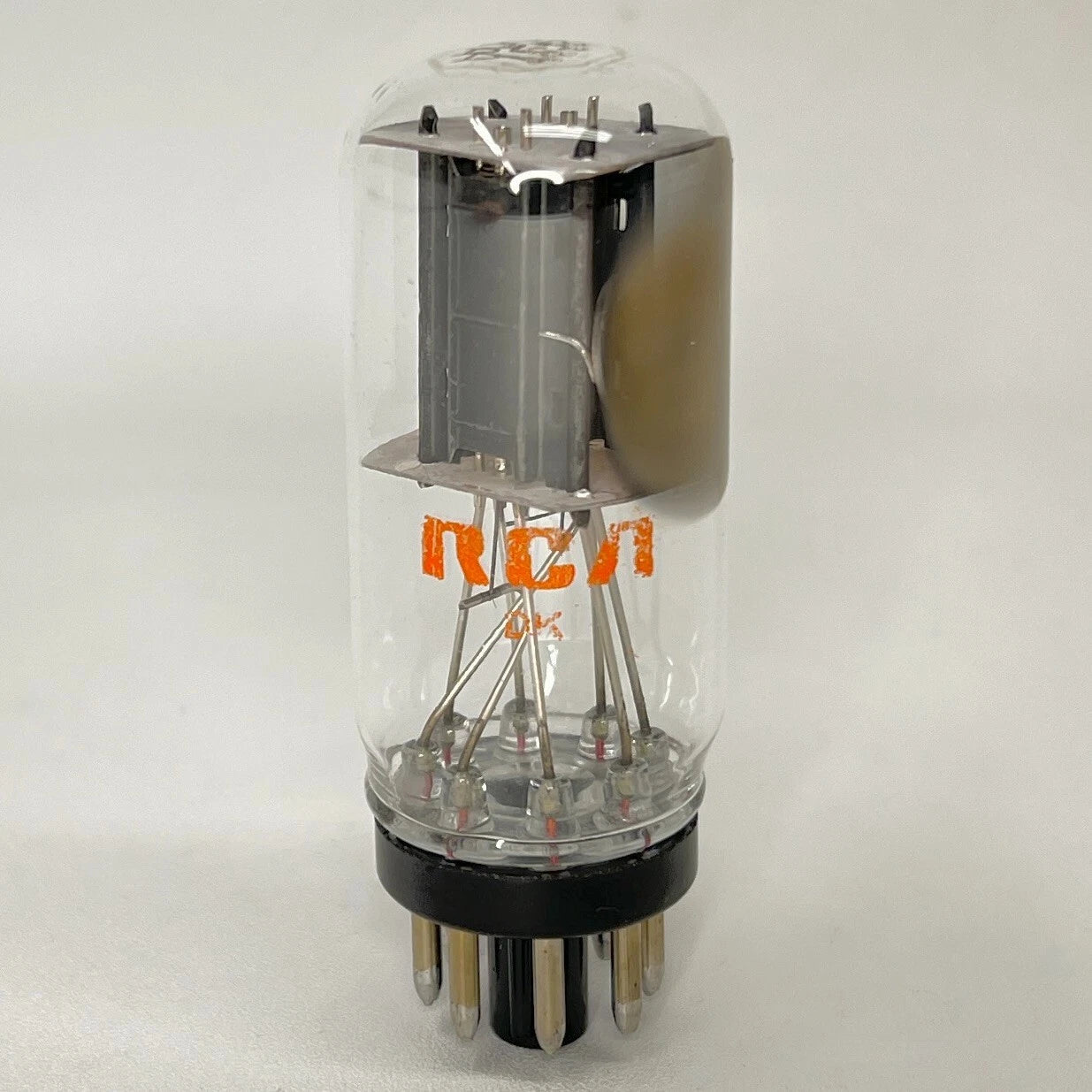(1) Tested Strong RCA 12SN7GTA Tube Black Plates Coin Base RCA 12SN7 GTA Tube