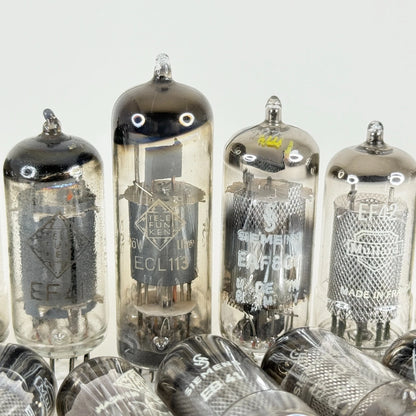 Lot of (17) UNTESTED Tubes Valves Telefunken Tubes Mullard Tubes Philips & More
