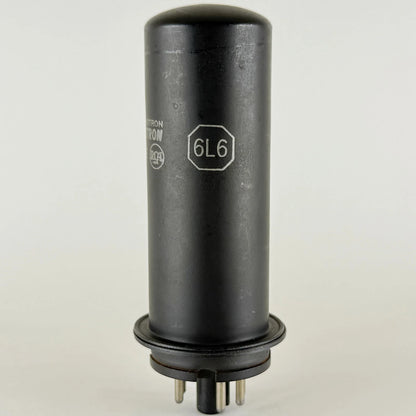 (1) Tested RCA 6L6 Tube Date Code 5-30 6L6 Beam Power Black Metal Tube
