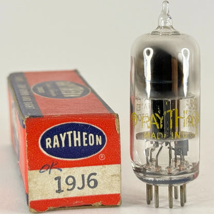 (1) Tested Raytheon 19J6 Tube with Box Date Code 309 Medium Mu Twin Triode Tube