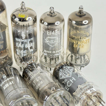 Lot of (17) UNTESTED Tubes Valves Telefunken Tubes Mullard Tubes Philips & More