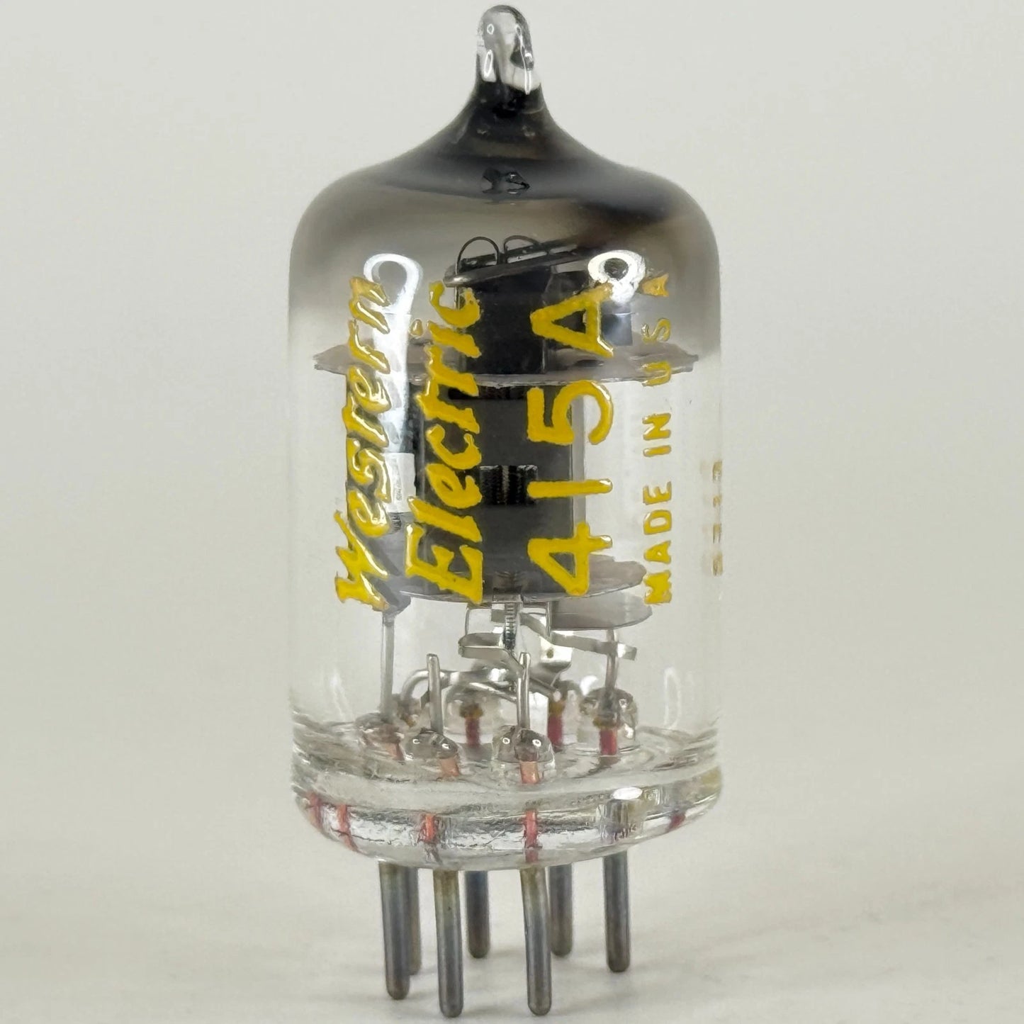 (1) Tested 1957 Western Electric 415A Tube Black Plate Square Getter Code 5713