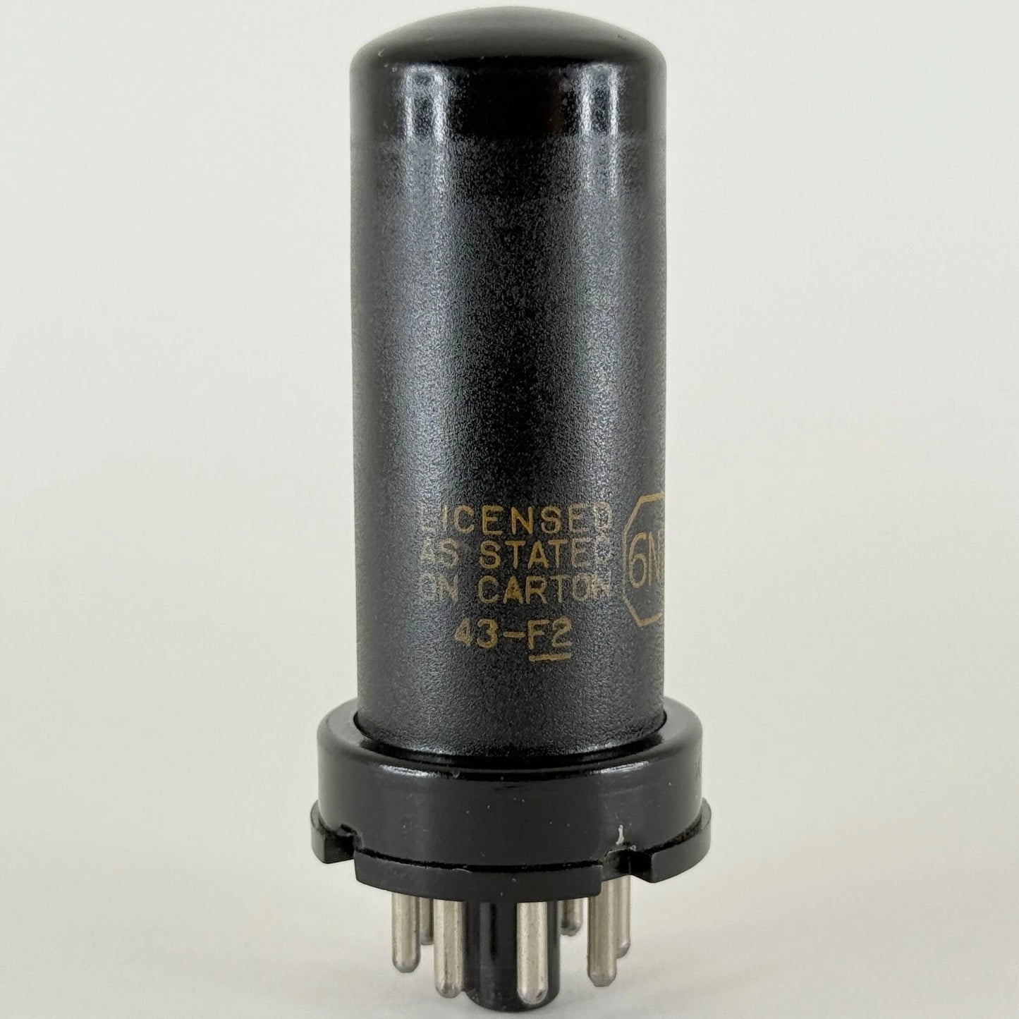 (1) Tested Balanced GE 6N7 Tube Date Code 43-F2 Medium Mu Twin Power Triode Tube