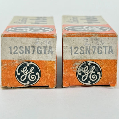 Tested Matched Pair GE 12SN7GTA Tubes Gray Plates Date Codes 58-43 12SN7 GTA