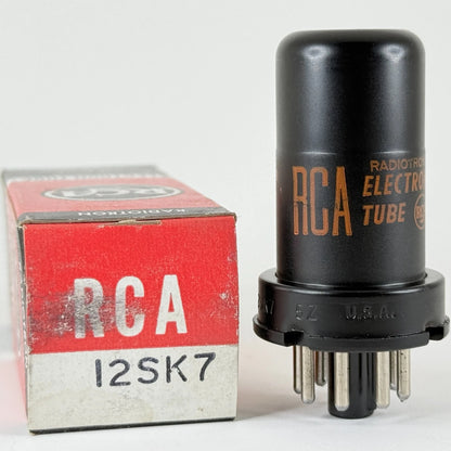 (1) Tested RCA 12SK7 Tube with Box Date Code BZ 12SK7 Pentode Metal Tube