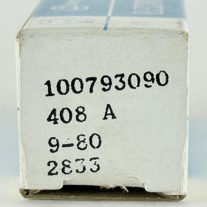 (1) Tested 1980 Western Electric 408A Tube with Box Black Plate O Halo Code 8039
