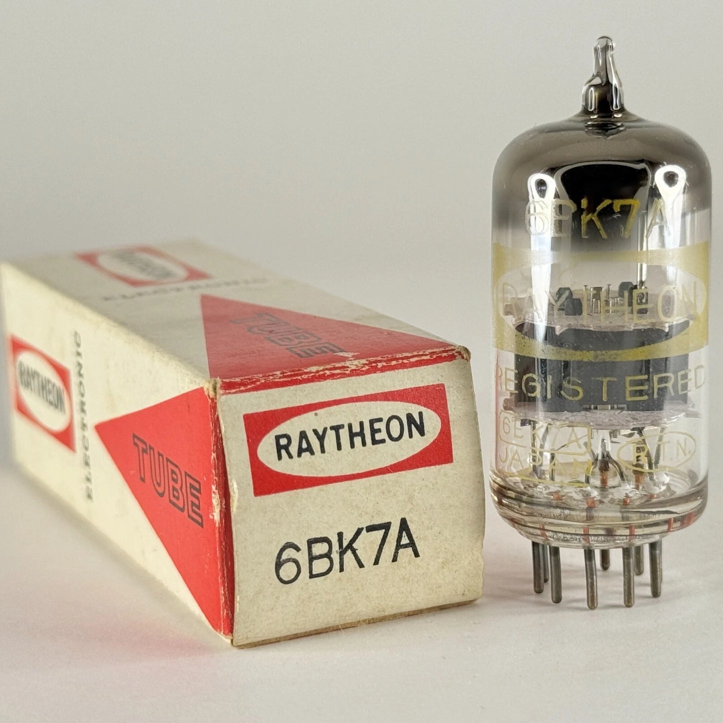 (1) Tested Raytheon 6BK7A Tube with Box Japan Date Code S12 6BK7 A Twin Triode