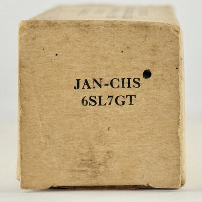 (1) Tested 1952 Sylvania JAN CHS 6SL7GT Tube & Box Code 243 Gray Plates 6SL7 GT