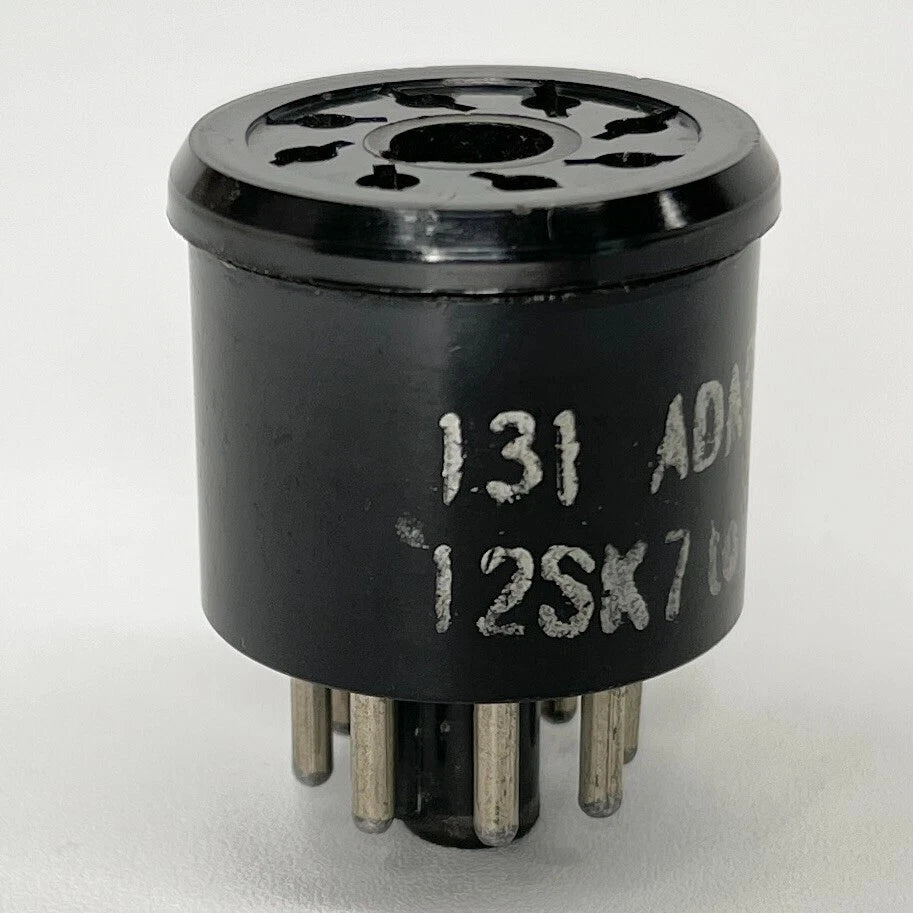 Vintage Adaptol No. 131 Tube Socket Adapter Convert 12SK7 Tube to 12SA7 Tube (a)