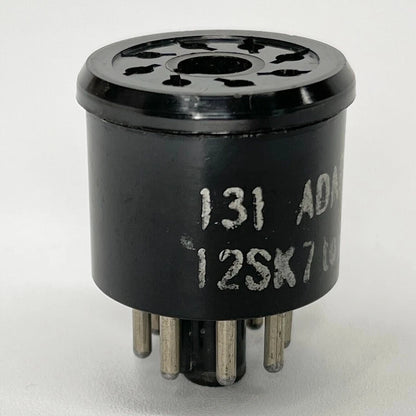 Vintage Adaptol No. 131 Tube Socket Adapter Convert 12SK7 Tube to 12SA7 Tube (a)