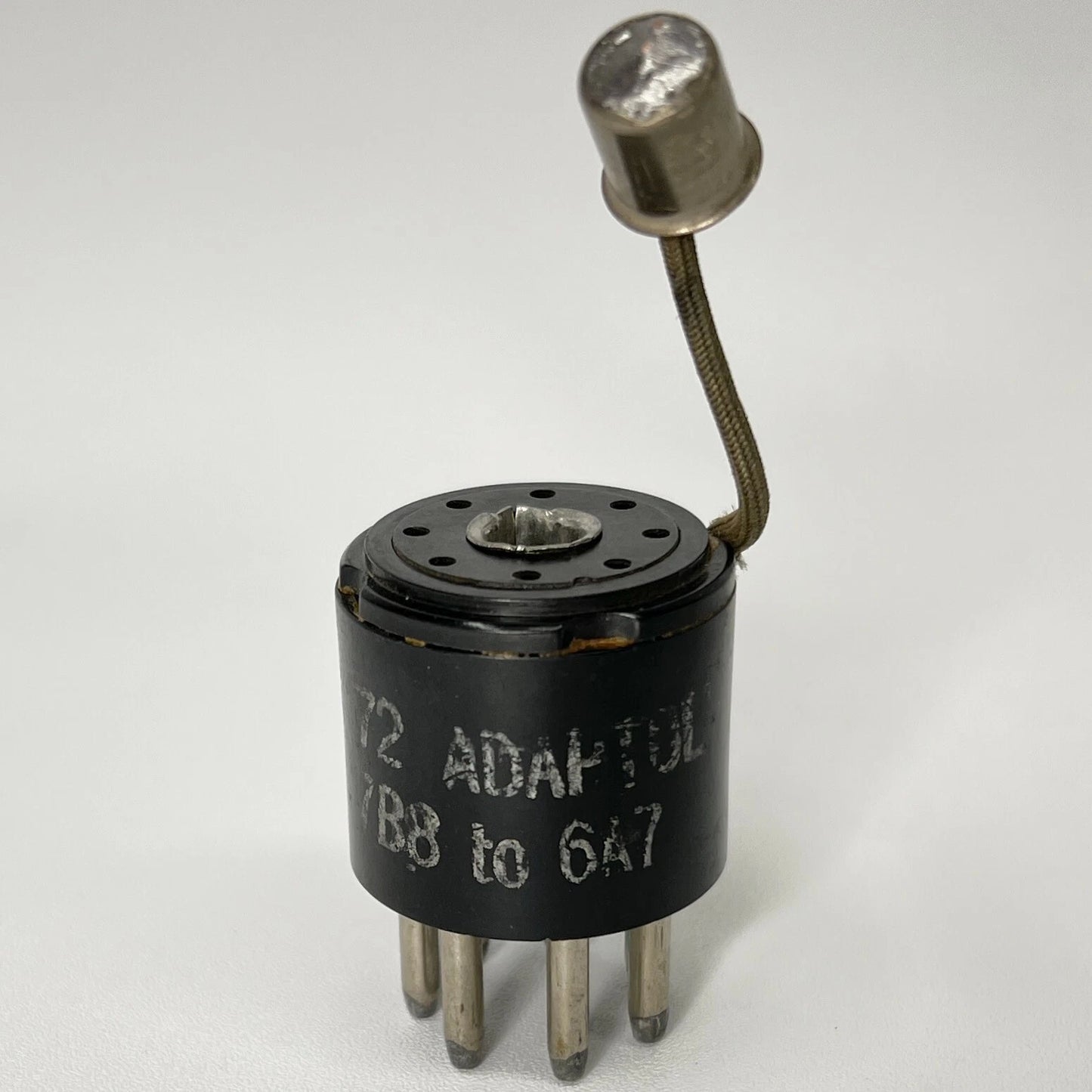 Vintage Adaptol No. 72 Tube Socket Adapter To Replace 6A7 Tube with 7B8 Tube