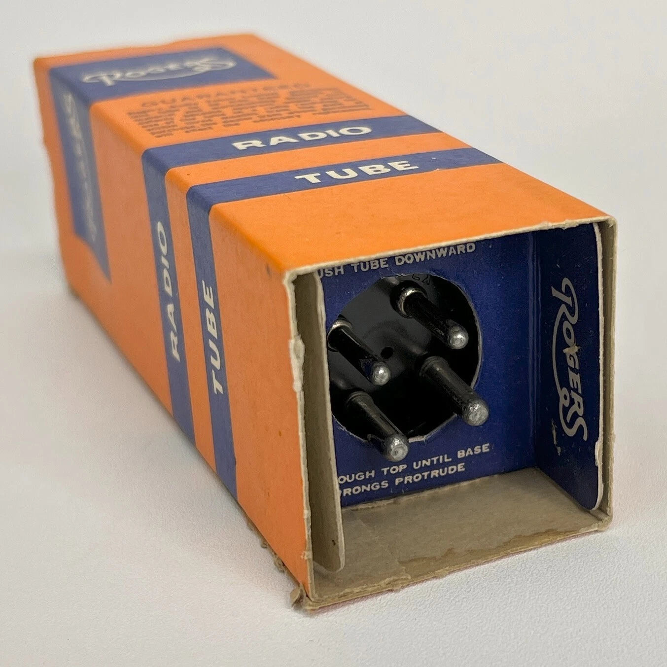 (1) Tested Strong Rogers 2X2 Tube with Box Made in Canada Vacuum Rectifier Tube